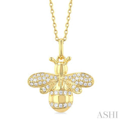 Bumble Bee Petite Diamond Fashion Pendant