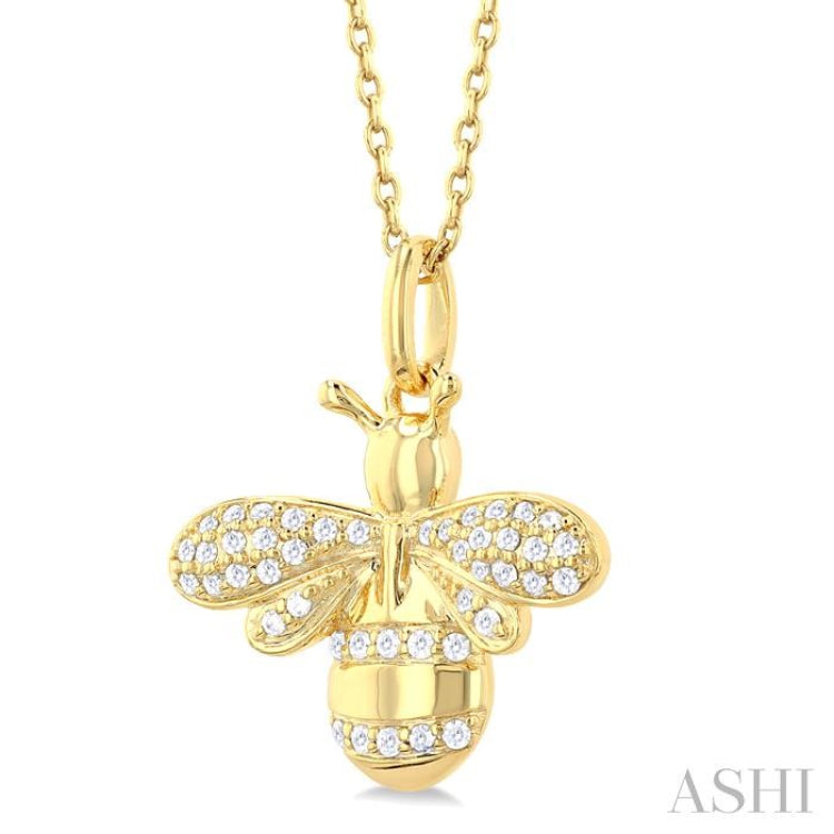 Bumble Bee Petite Diamond Fashion Pendant