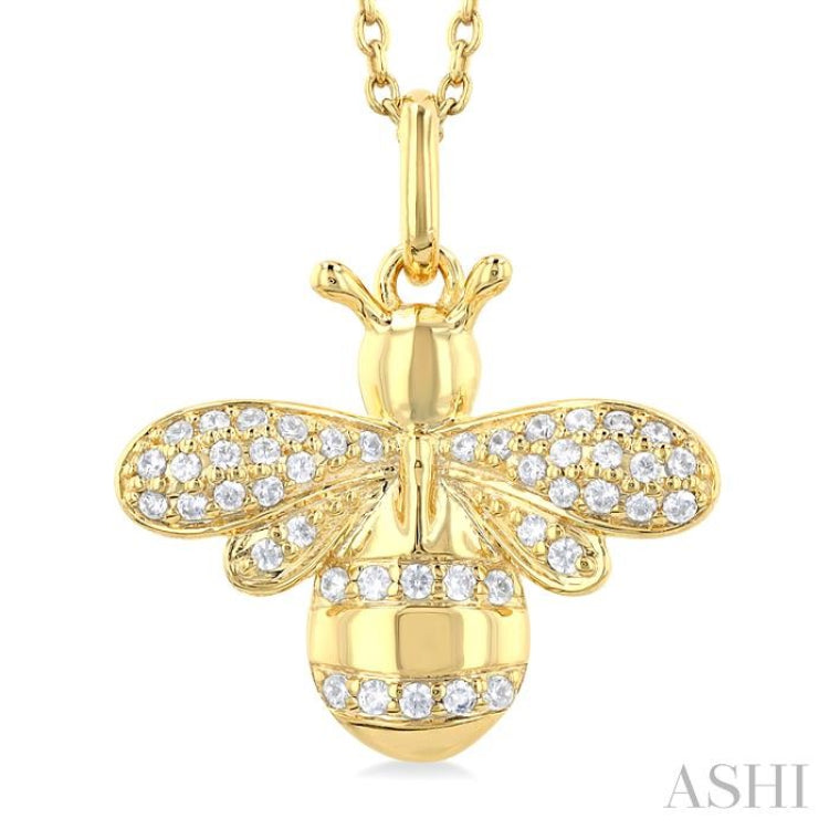 Bumble Bee Petite Diamond Fashion Pendant