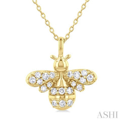 Bumble Bee Petite Diamond Fashion Pendant