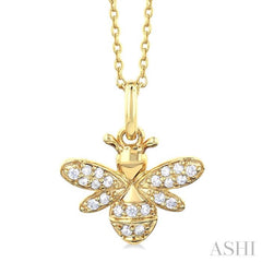 Bumble Bee Petite Diamond Fashion Pendant