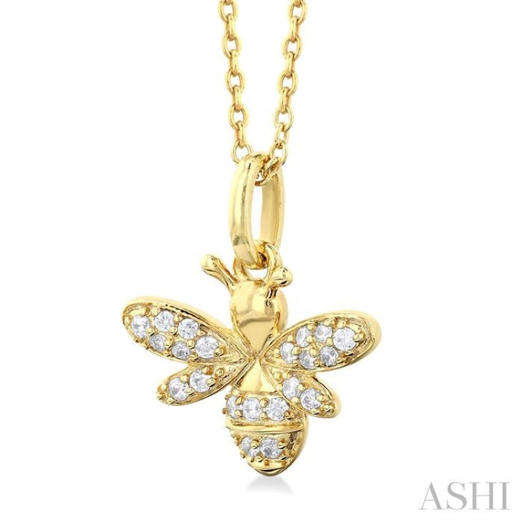 Bumble Bee Petite Diamond Fashion Pendant