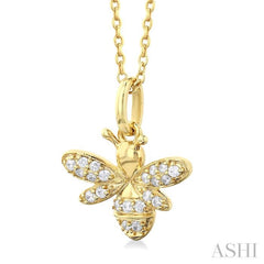 Bumble Bee Petite Diamond Fashion Pendant