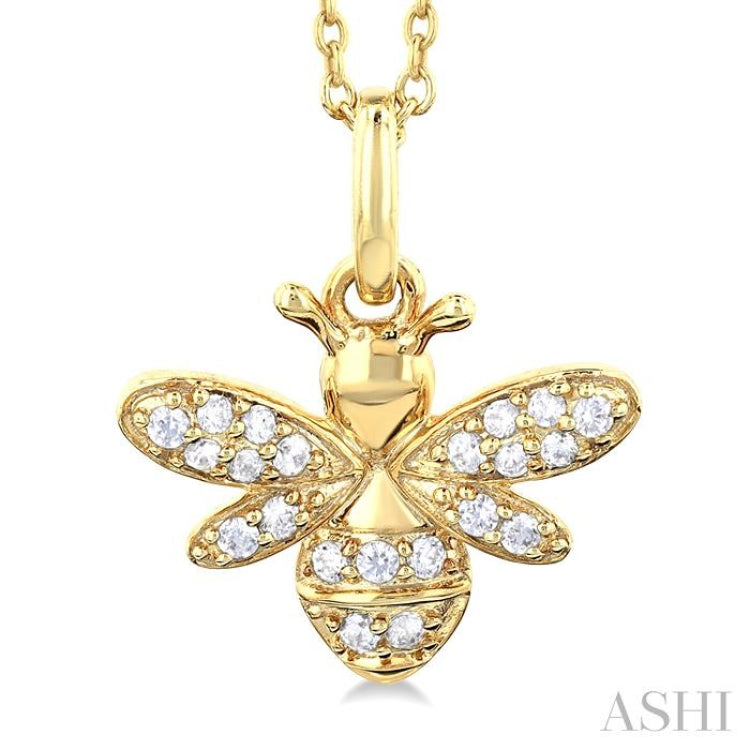 Bumble Bee Petite Diamond Fashion Pendant