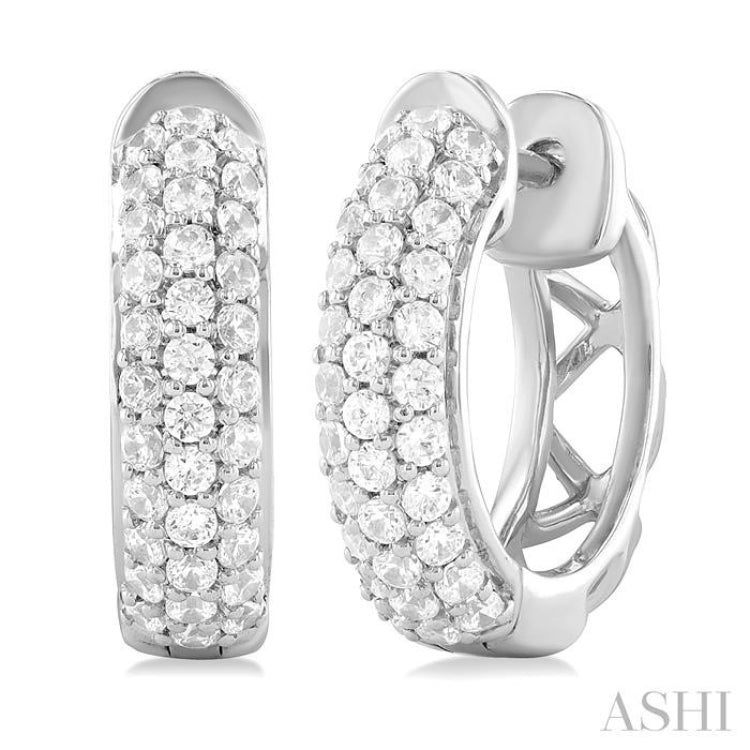 Pave-Set Diamond Huggie Earrings