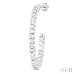 Pave Set Inside-Out Diamond Half Hoop Earrings