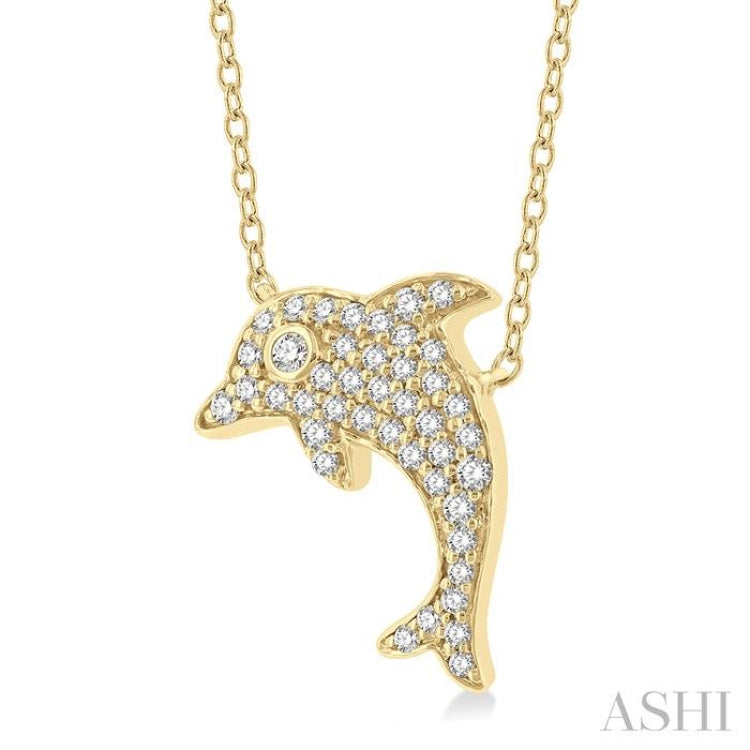 Dolphin Petite Diamond Fashion Pendant