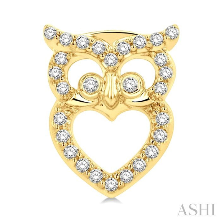 Owl Petite Diamond Fashion Earrings