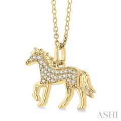 Horse Petite Diamond Fashion Pendant