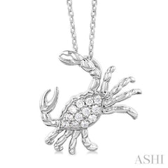 Crab Petite Diamond Fashion Pendant