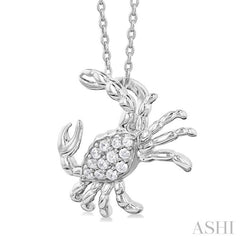 Crab Petite Diamond Fashion Pendant