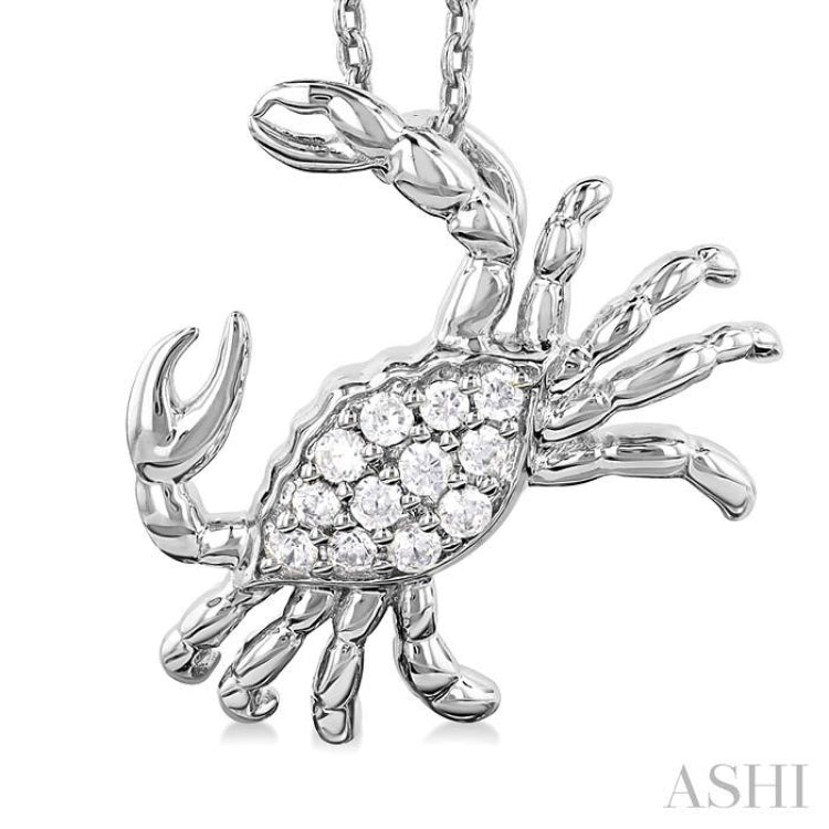 Crab Petite Diamond Fashion Pendant