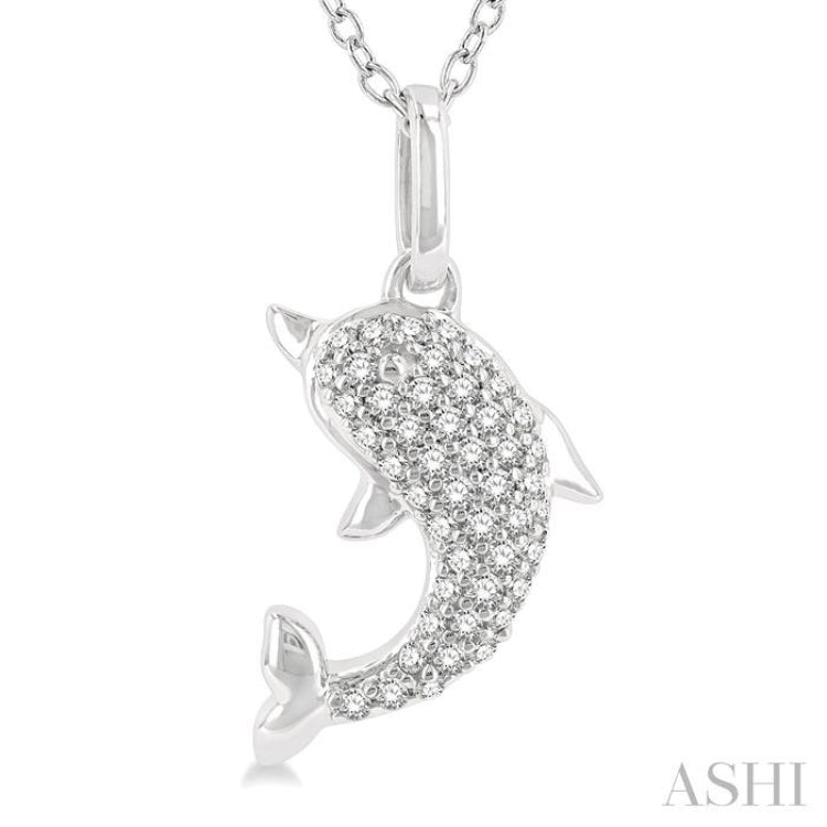 Dolphin Petite Diamond Fashion Pendant