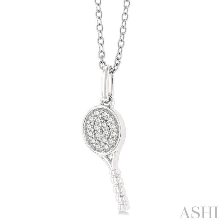 Tennis Racket Petite Diamond Fashion Pendant