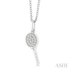 Tennis Racket Petite Diamond Fashion Pendant