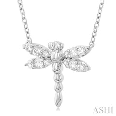 Dragonfly Petite Diamond Fashion Pendant