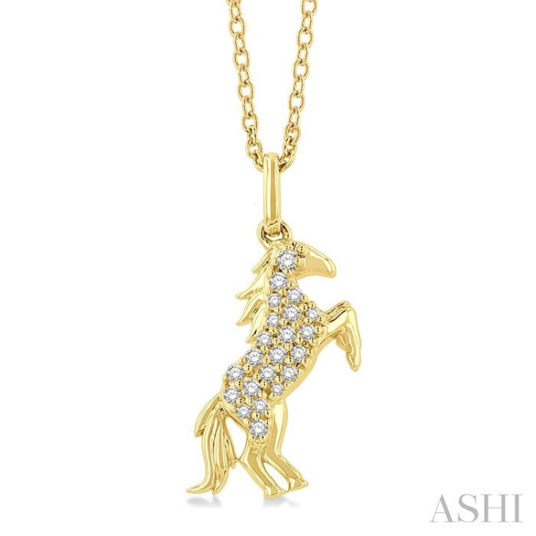 Horse Petite Diamond Fashion Pendant