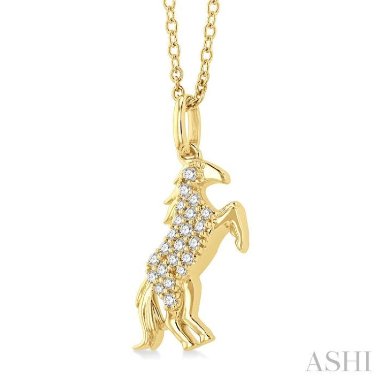 Horse Petite Diamond Fashion Pendant