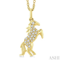 Horse Petite Diamond Fashion Pendant