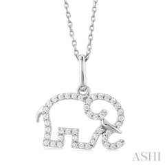 Elephant Petite Diamond Fashion Pendant