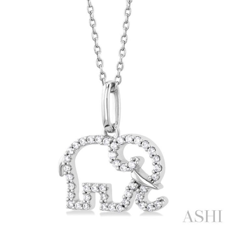 Elephant Petite Diamond Fashion Pendant