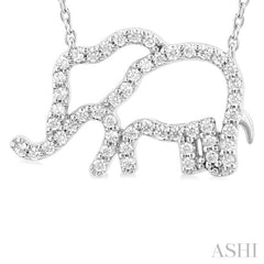 Elephant Petite Diamond Fashion Pendant