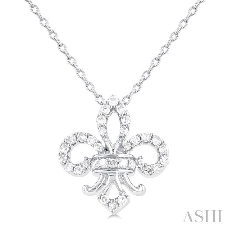 Fleur De Lis Petite Diamond Fashion Pendant