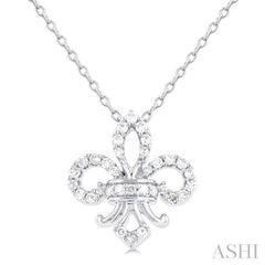 Fleur De Lis Petite Diamond Fashion Pendant