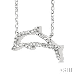 Dolphin Petite Diamond Fashion Pendant