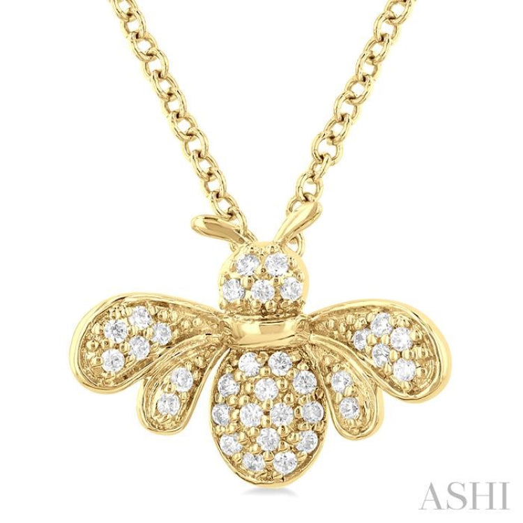 Bumble Bee Petite Diamond Fashion Pendant