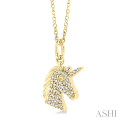 Unicorn Petite Diamond Fashion Pendant