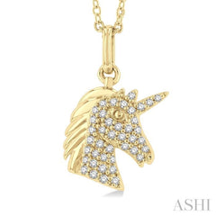 Unicorn Petite Diamond Fashion Pendant