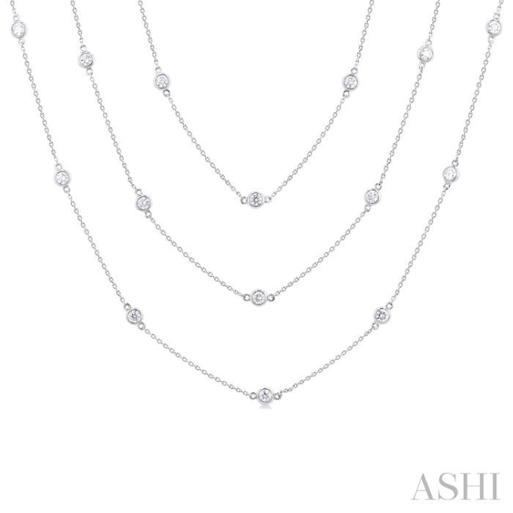 Diamond Station Long Necklace