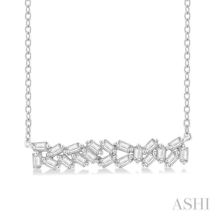 Scatter Baguette Diamond Fashion Necklace