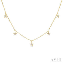 Star Diamond Station Necklace