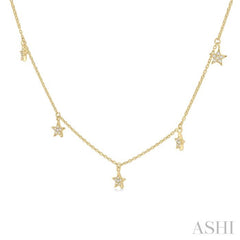 Star Diamond Station Necklace