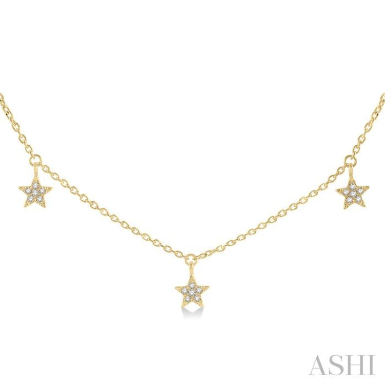 Star Diamond Station Necklace