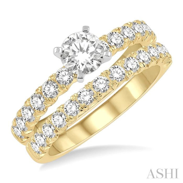 Round Shape Endless Embrace Diamond Wedding Set