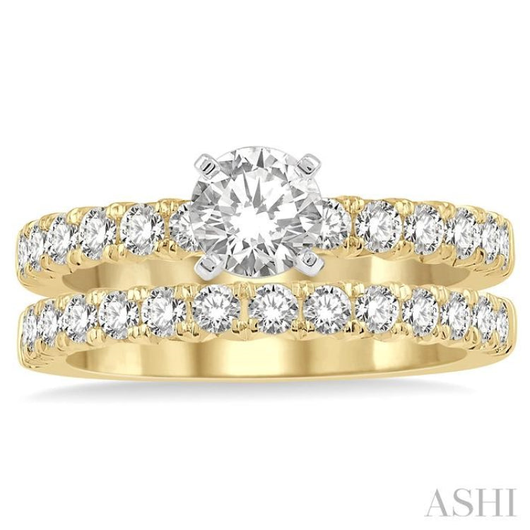 Round Shape Endless Embrace Diamond Wedding Set