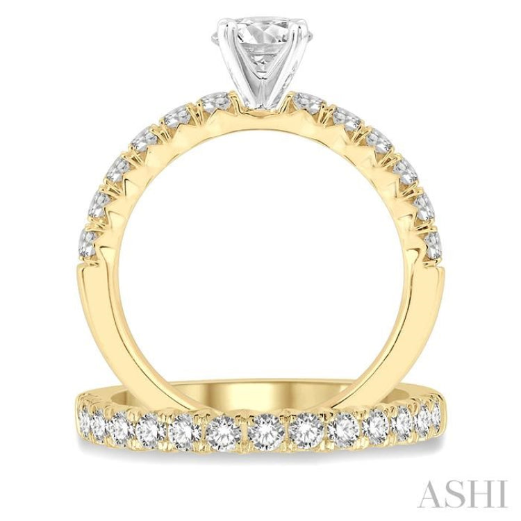 Round Shape Endless Embrace Diamond Wedding Set