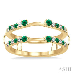 Gemstone & Diamond Insert Ring