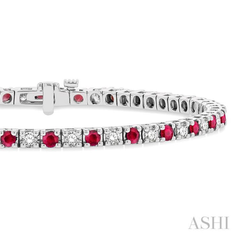 Alternate Gemstone & Diamond Tennis Bracelet