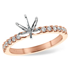 14KT Gold Semi-Mount Engagement Ring