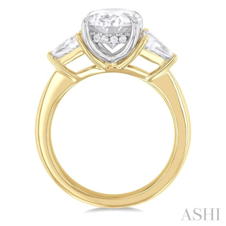 Oval Shape Semi-Mount Diamond Engagement Ring