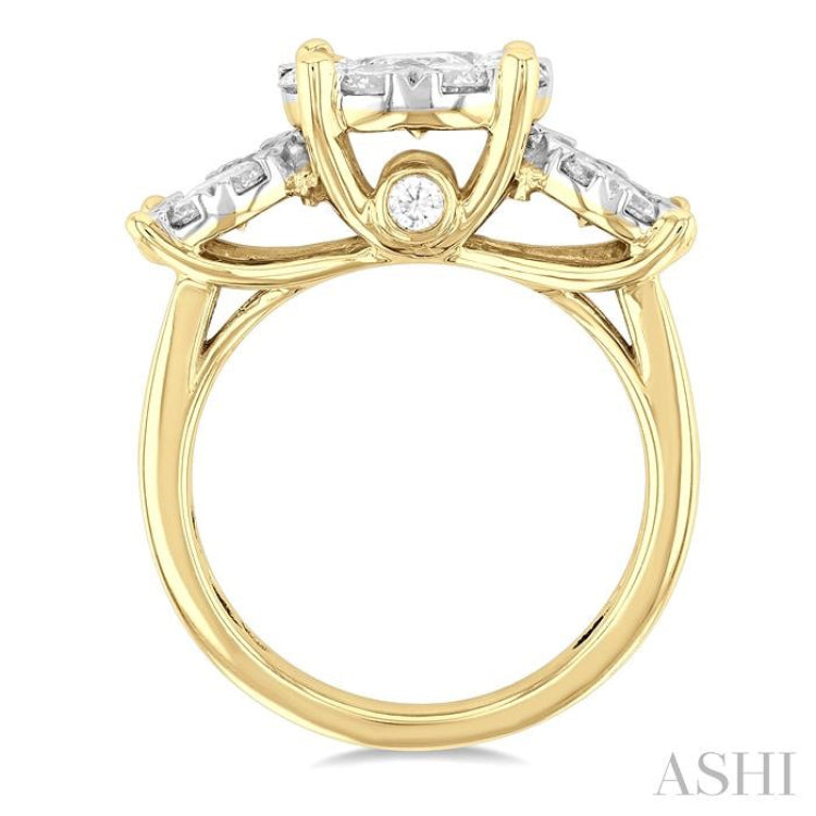 Round Shape Past Present & Future Lovebright Essential Diamond Ring