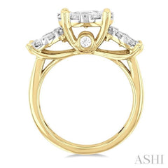 Round Shape Past Present & Future Lovebright Essential Diamond Ring