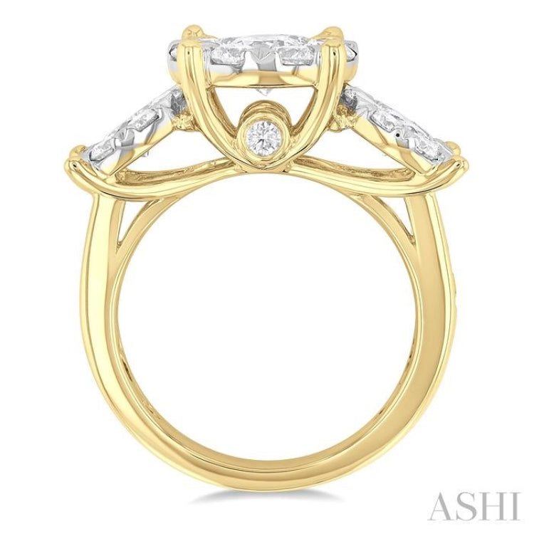 Round Shape Past Present & Future Lovebright Essential Diamond Ring