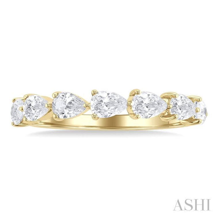 Pear Shape East-West Diamond Fashion Band