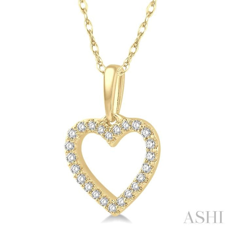 Heart Shape Petite Diamond Fashion Pendant