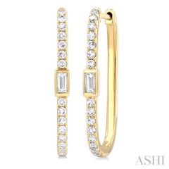 Baguette Diamond Hoop Earrings